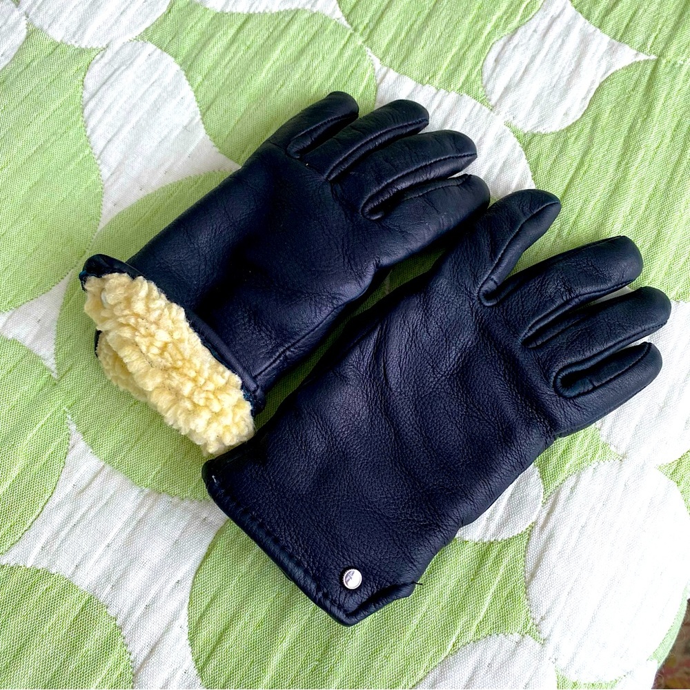 Shinola Detroit x Geier Leather Deerskin lined gloves — sz 7 — worn twice